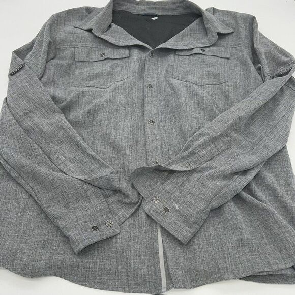 COLUMBIA Omni-wick Shirt 2XL Vented Gray Button Down woven look - Picture 1 of 5
